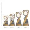 Track & Field Arclight Colour trophies next to ruler Track & Field Arclight Colour trophies next to ruler