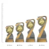 Whistle Arclight Gold trophies next to ruler Whistle Arclight Gold trophies next to ruler