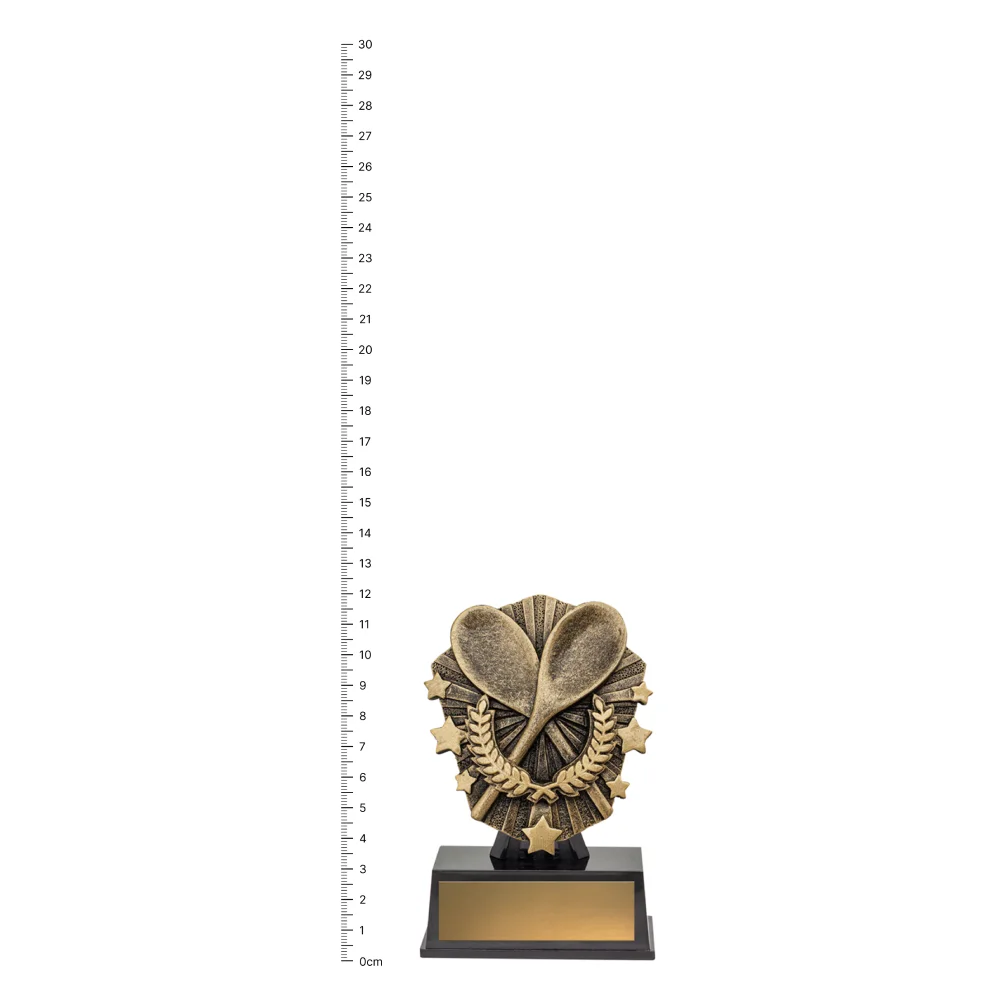 Wooden Spoon Cosmos Super Mini next to ruler