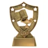 13505-gold Gold academic gold shield with resin construction