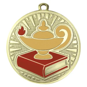 Shiny gold academic spark with metal construction
