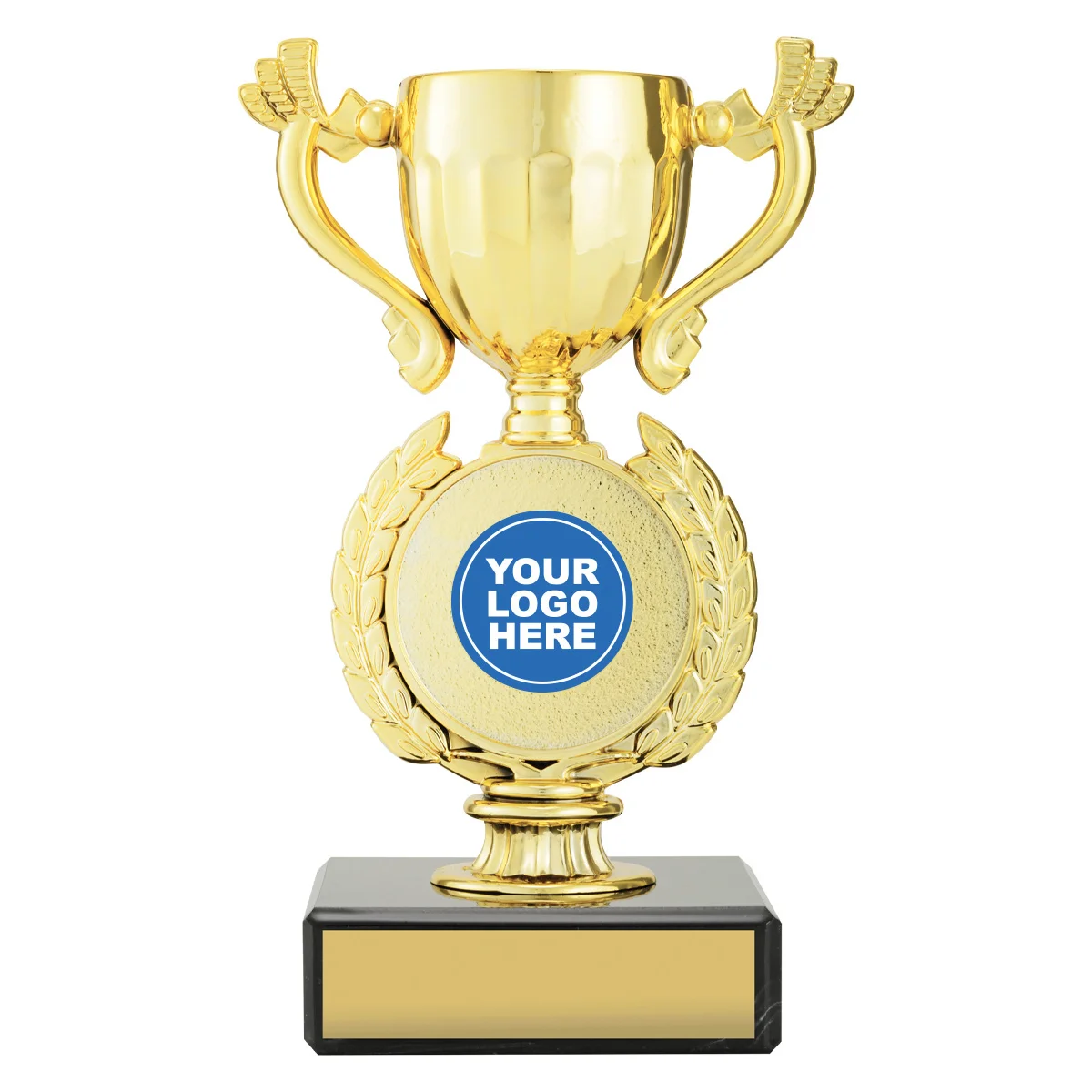 x507a-gold Gold academy cup with plastic / marble construction