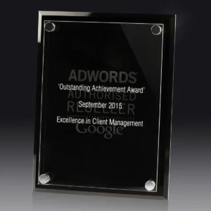 Black acrylic ambition plaque with acrylic construction