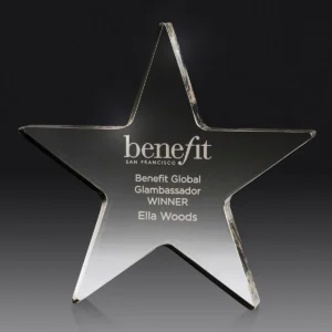 Acrylic star with acrylic construction