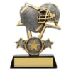 12455s-silver Silver american football tri-star with resin construction