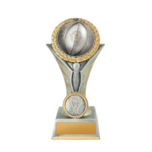 Silver / gold angel victory-aussie rules with resin construction