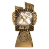 lr323a-gold Gold antique gold lynx - ballet with resin construction