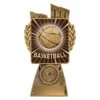 lr034a-gold Gold antique gold lynx - basketball with resin construction