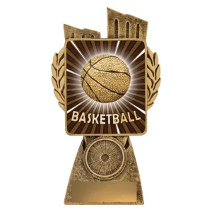 Gold antique gold lynx - basketball with resin construction