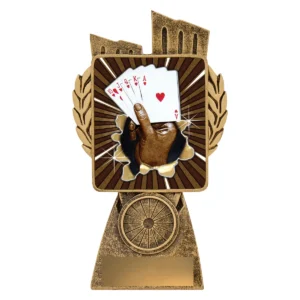 Gold antique gold lynx - cards with resin construction