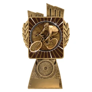 Gold antique gold lynx - cycling with resin construction