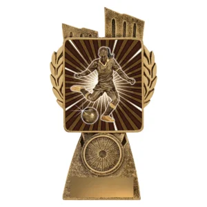 Gold antique gold lynx - football female with resin construction