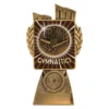 lr914a-gold Gold antique gold lynx - gymnastics with resin construction