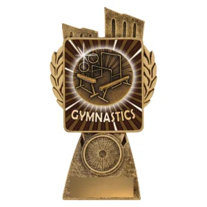 Gold antique gold lynx - gymnastics with resin construction