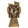lr013a-gold Gold antique gold lynx - male rugby with resin construction
