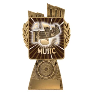 Gold antique gold lynx - music with resin construction