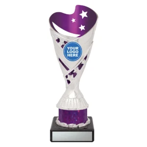 Purple arcade purple cup with plastic / marble construction