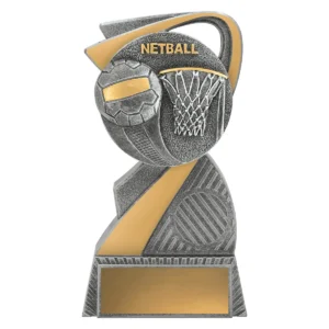 Silver arclight - netball theme with resin construction