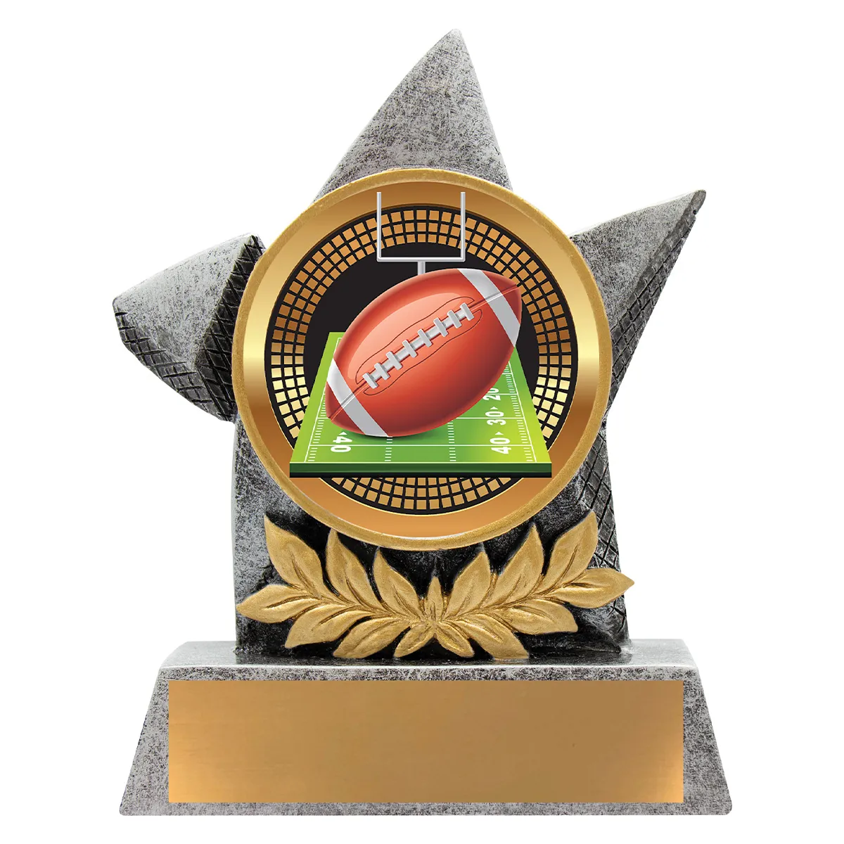 ab55-silver Silver argo - american football with resin construction