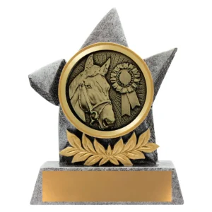 Silver argo - horse with resin construction