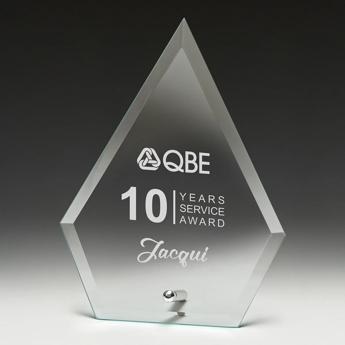 w632a-grey-bg Arrow plaque with glass construction