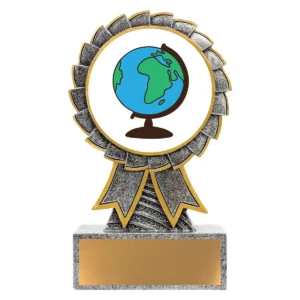 Silver aster - globe with resin construction