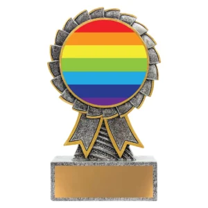 Silver aster - rainbow with resin construction