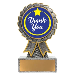 Silver aster - thank you with resin construction