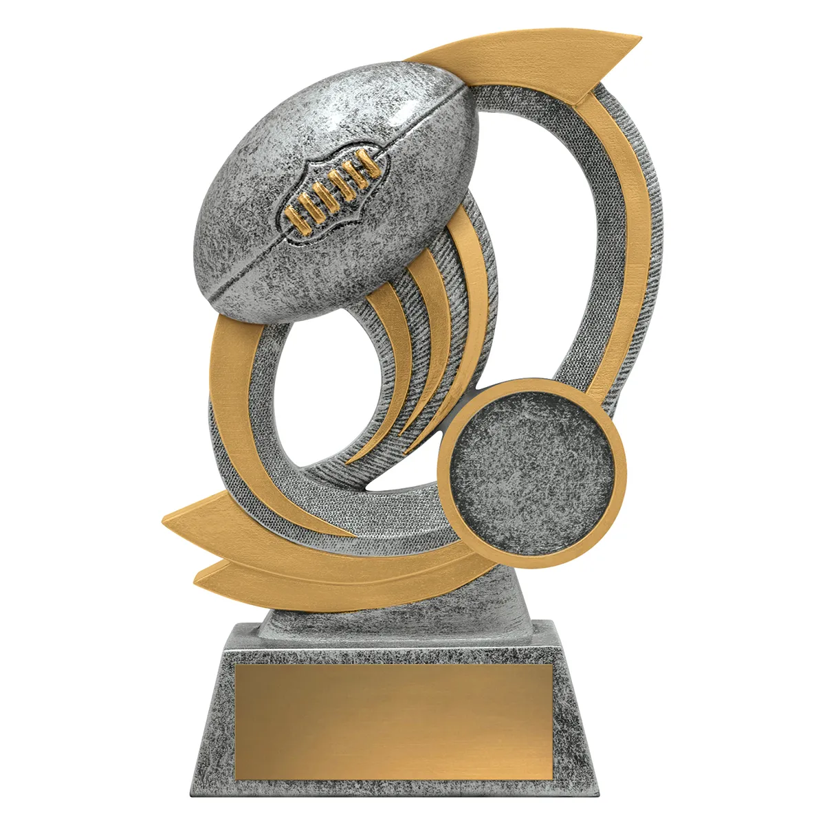 12088a-silver Silver aussie rules gravity with resin construction