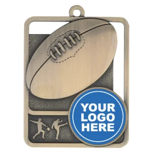 Gold aussie rules rosetta insert with metal construction