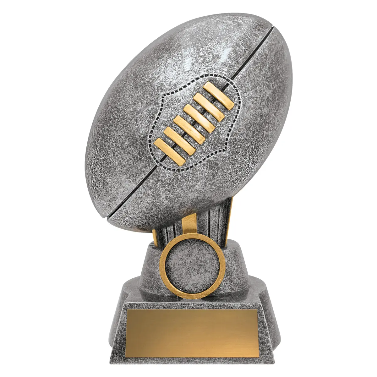 a3231-silver Silver aussie rules salvo with resin construction