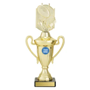 Gold aussie rules signal cup with plastic / marble construction