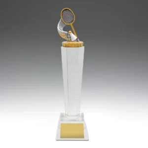 Badminton crystal with crystal construction