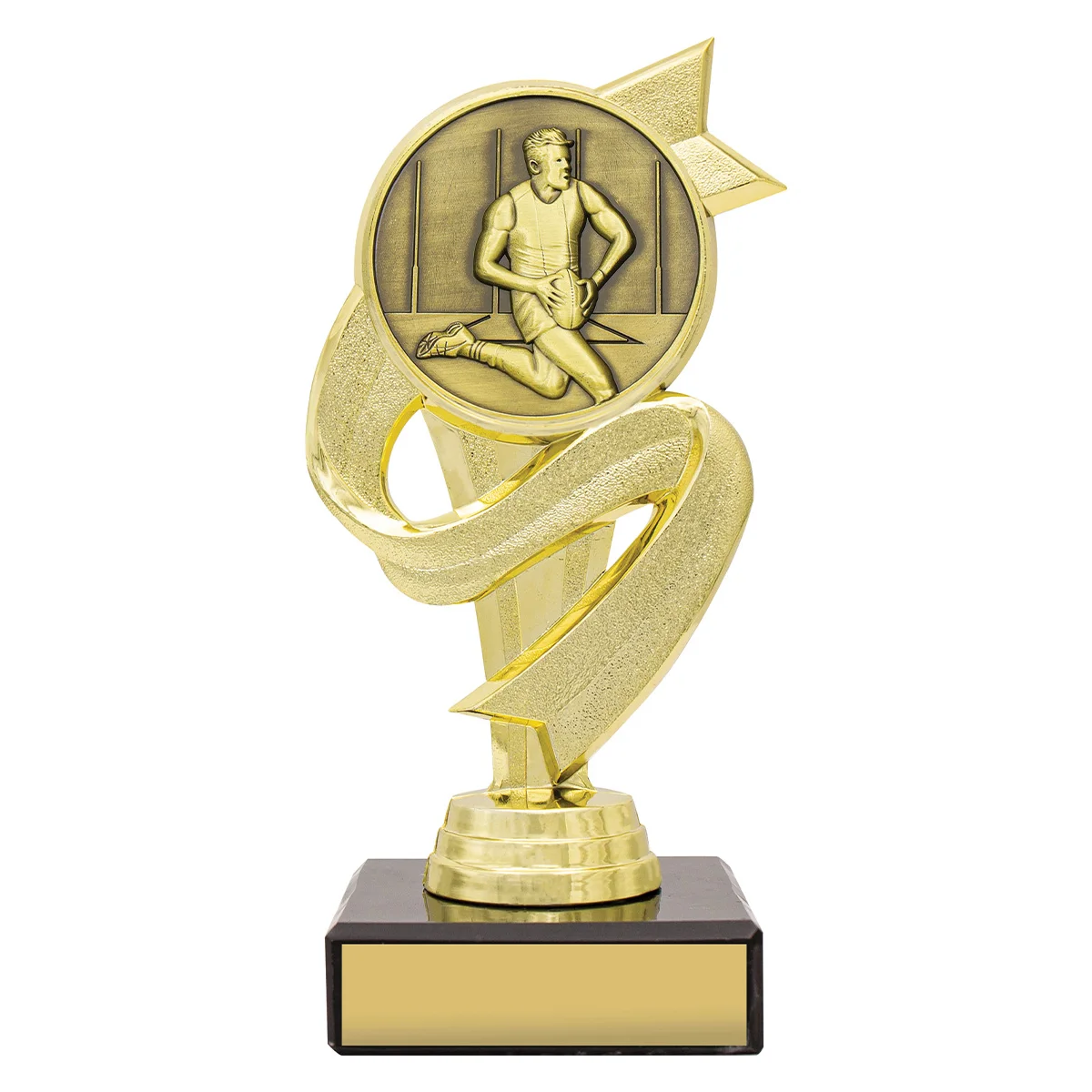 ar513-gold Gold banner ribbon - male with plastic / marble construction