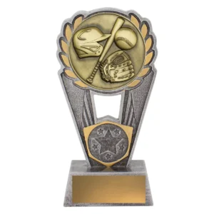 Silver / gold baseball polaris with resin / metal construction