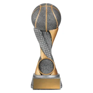 Silver / gold basketball apex with resin construction