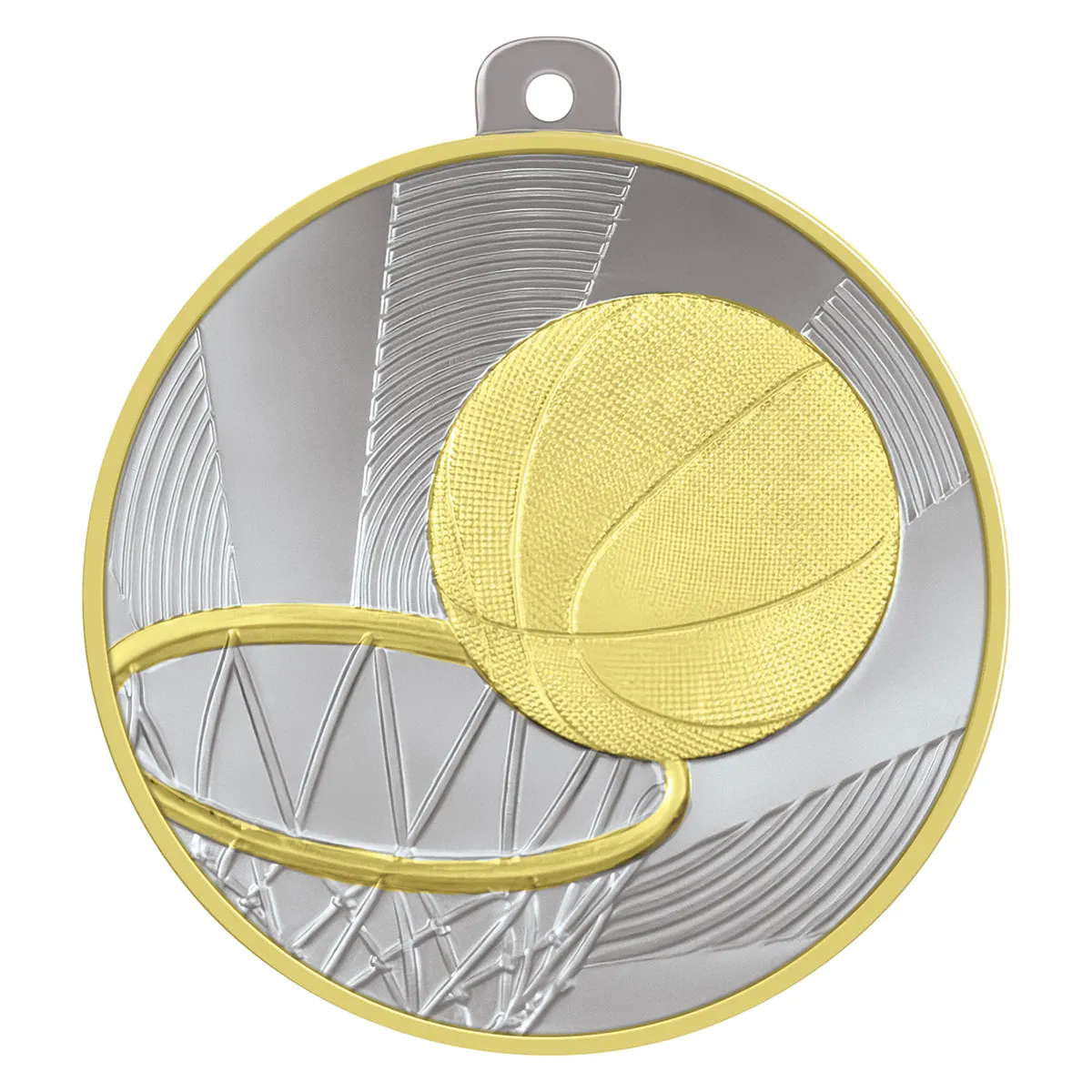 Silver / gold basketball lumina with metal construction