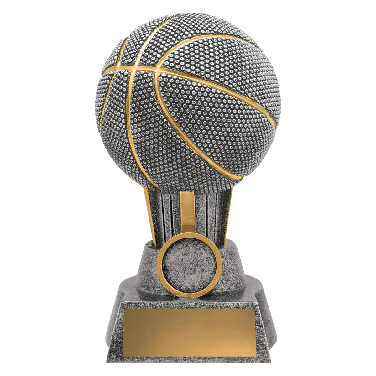 a3260-silver Silver basketball salvo with resin construction