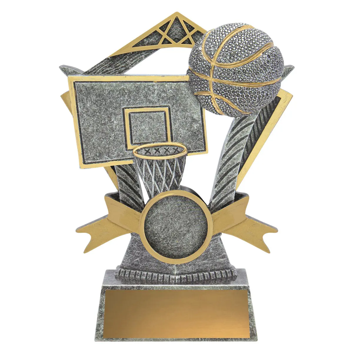 a3034a-silver Silver basketball valour with resin construction