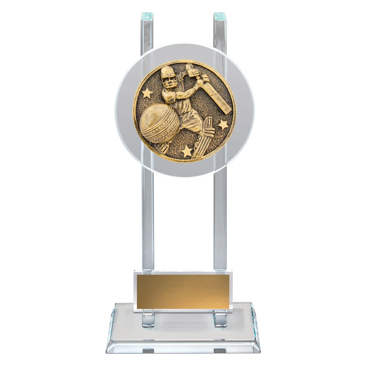 sg214a-gold Gold batting spartan glass with glass construction