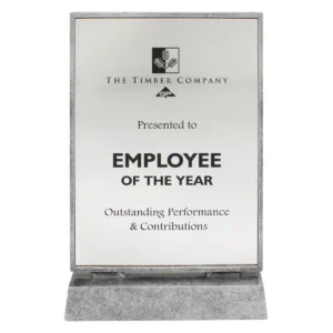 Silver billboard silver xtra plaque with resin construction