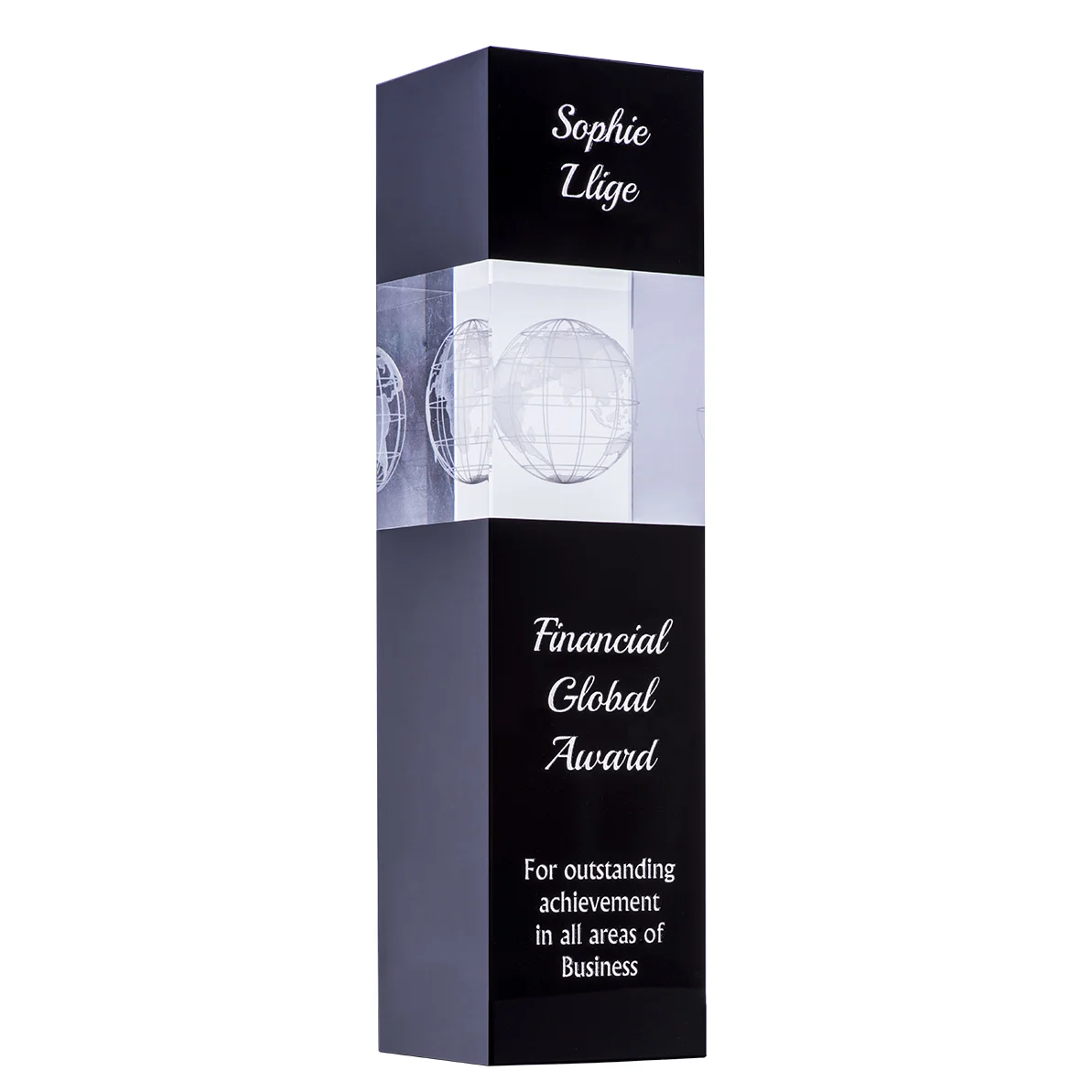 -black Clear / black black crystal globe with crystal construction