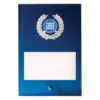 Blue blue glass plaque with glass construction
