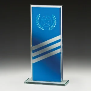 Blue blue quest glass with glass construction
