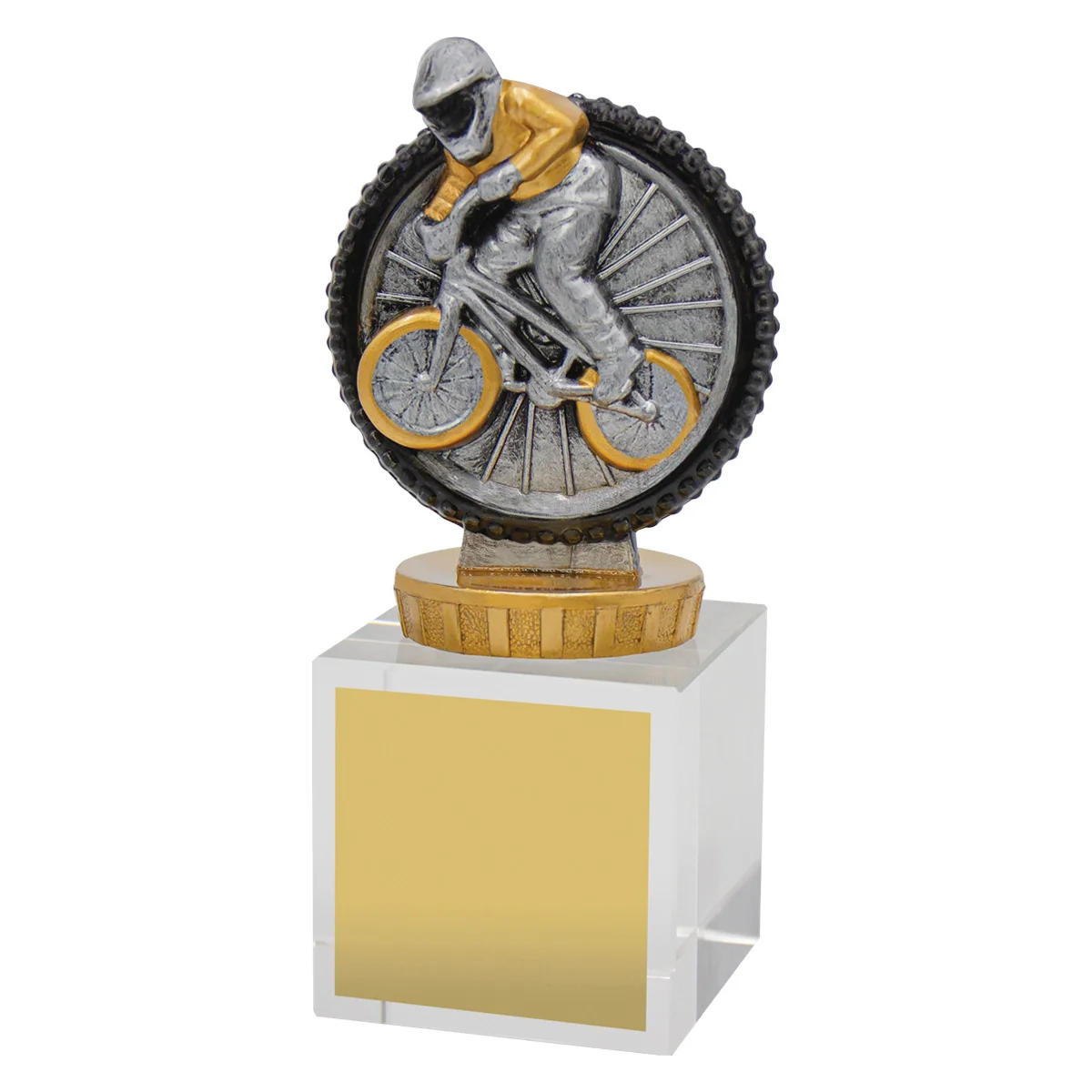 ub08a-silver Silver bmx budget crystal with crystal construction