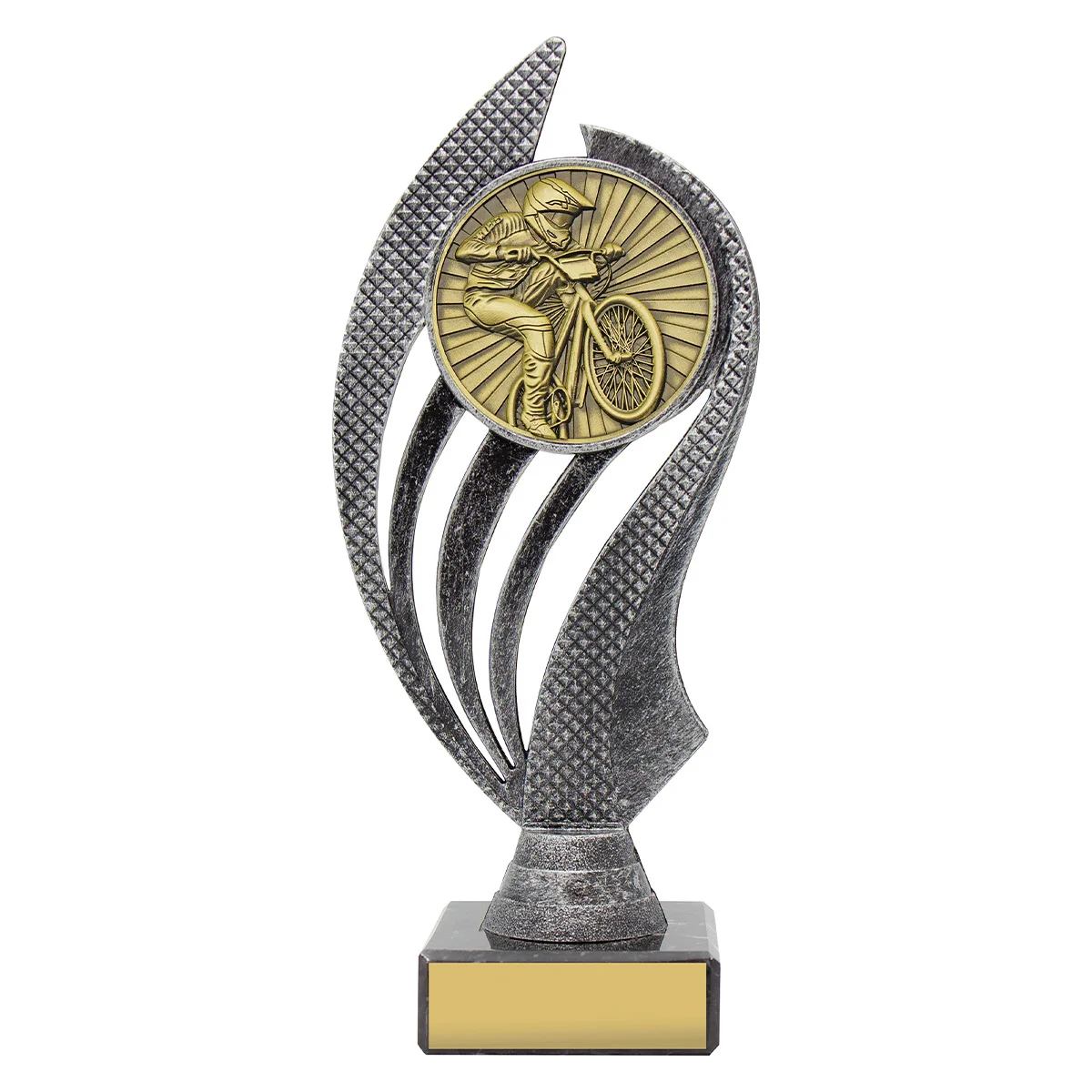hy908a-silver-and-gold Silver & gold bmx husky with plastic / metal / marble construction