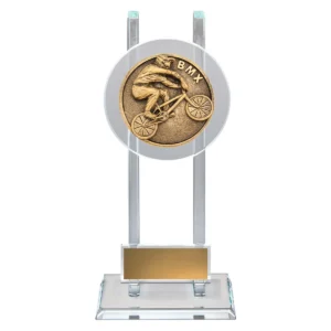 Gold bmx spartan glass with glass construction