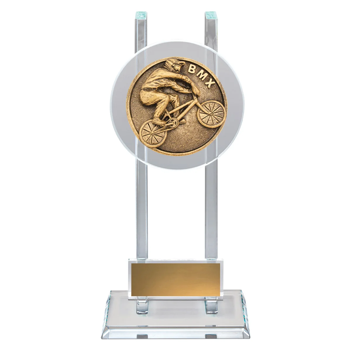 sg207a-gold Gold bmx spartan glass with glass construction