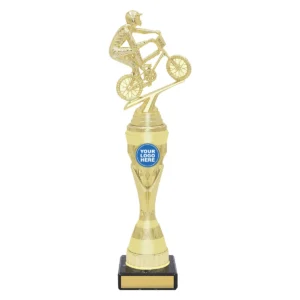 Gold bmx vector with plastic / marble construction