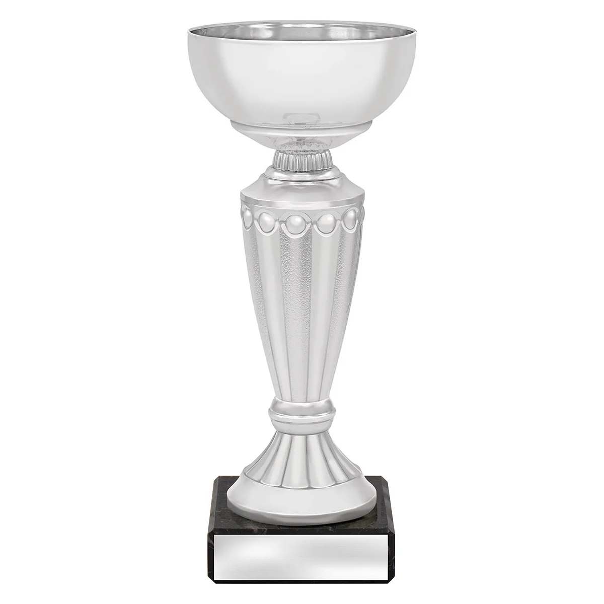 cup181a-silver Silver bordeaux cup with plastic / metal / marble construction